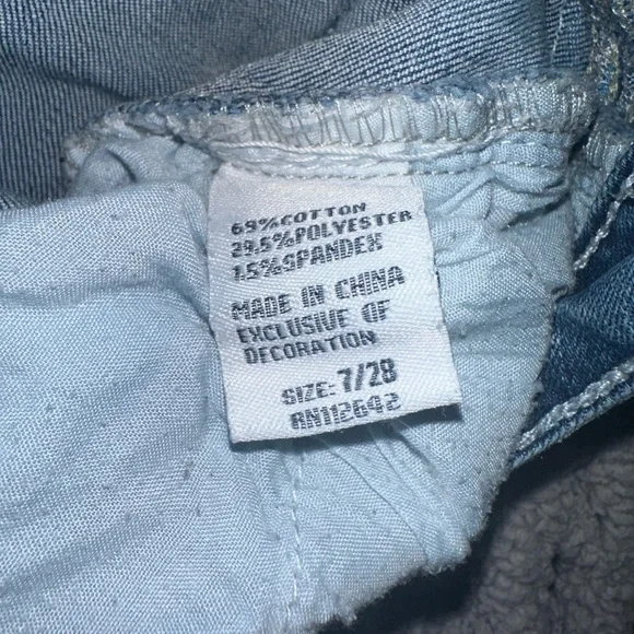 Telepatía Women's Flare Light Denim Jeans With Rhinestone Design Pockets - Picture 6 of 6